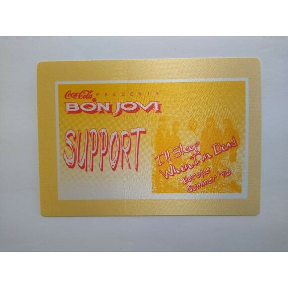 Bon Jovi Backstage Concert Pass Original 1993 Hard Rock Music Europe Summer Tour - Picture 1 of 3
